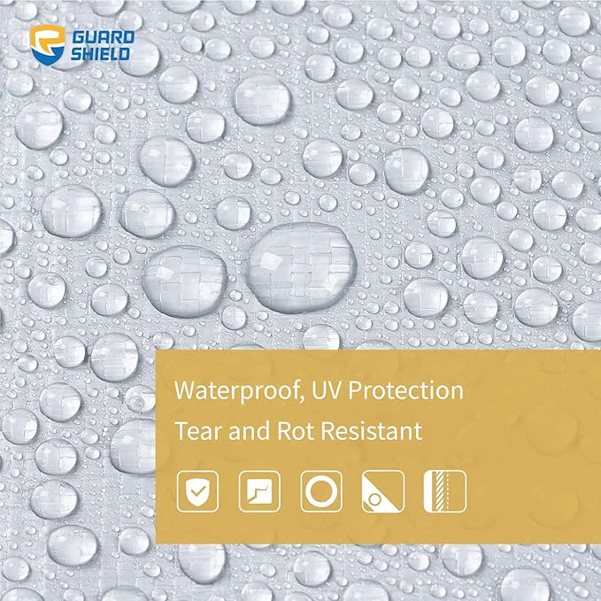 GUARD SHIELD Heavy Duty Tarp 6x8 Feet Silver Multi Purpose Thick Waterproof Poly Tarp Cover 10mil