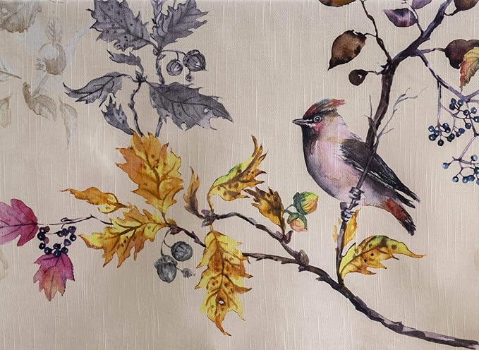 Maison d' Hermine Table Cloth Rectangle Table 100% Cotton 60 x 90 Inches Fall Tablecloth Reusable Everyday Use for Thanksgiving Christmas Decorations Dining Farmhouse Party (Equinoxe - Beige)