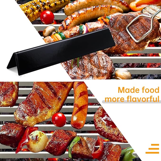 15.3 Inch Flavorizer Bars for Weber Spirit 300 Series E-310, E-320, S-310, S-320 with Front Mounted Control Panel,Porcelain-enameled 5-Pack Heat Plates for Weber Spirit I & Spirit II,16GA