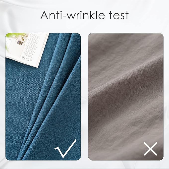 BALCONY & FALCON Rectangle Tablecloth Washable Wrinkle Resistant and Water Proof Table Cloth Decorative Linen Fabric Tablecloth for Dining Parties Kitchen Wedding and Outdoor Use(Navy Blue, 70" Round)