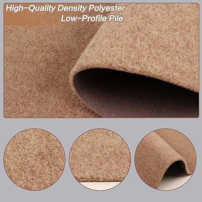 4' x 47' Runner Rugs with Rubber Backing, Indoor Outdoor Utility Carpet Runner Rugs, Sand, Can Be Used as Aisle for The RV and Boat, Laundry Room and Balcony