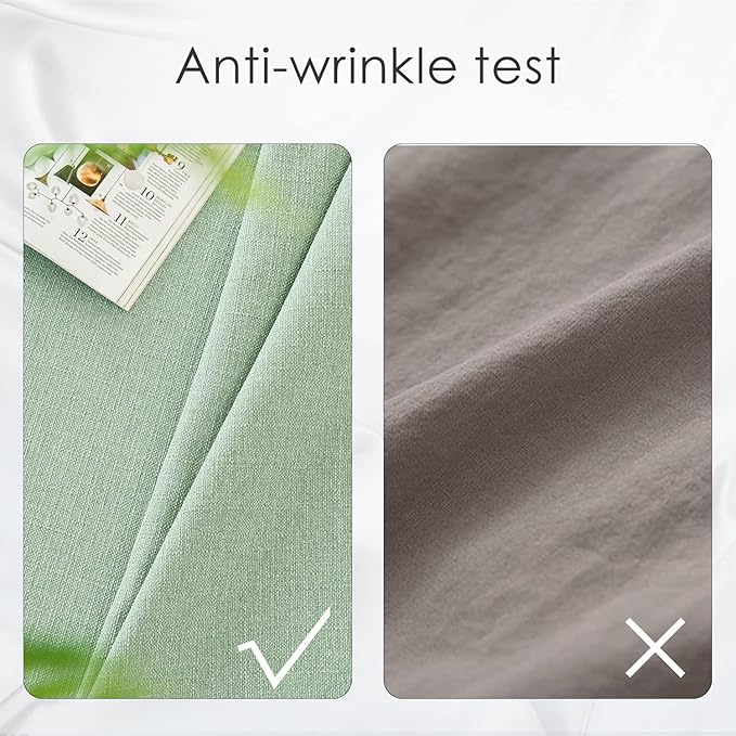 BALCONY & FALCON Rectangle Tablecloth Washable Wrinkle Resistant and Water Proof Table Cloth Decorative Linen Fabric Tablecloths for Dining Parties Kitchen Wedding Outdoor Use (Celadon Green, 47x63)