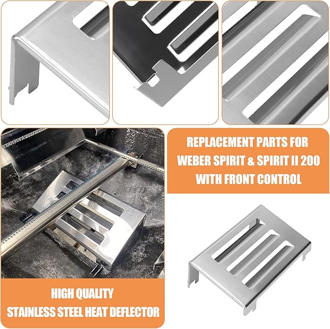 AJinTeby 7635 Flavorizer Bars 7637 Grates 69785 Burner Tube 67060 Heat Deflector Replacement Kit for Weber GS4 Spirit & Spirit II 200 Series, Spirit E210 E220 S210 S220, Spirit ii GS4 E210 etc