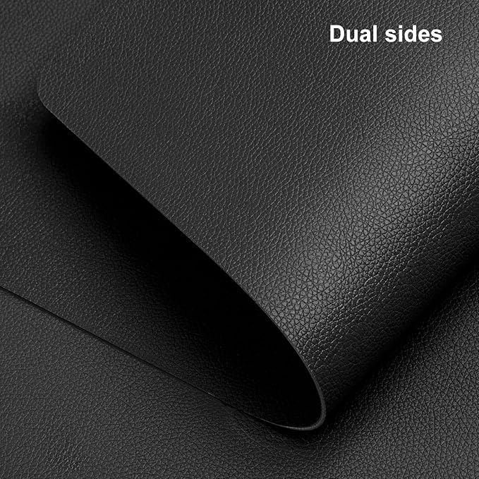 Myir JUN Table Runner Double Sided Vinyl Runner Table 72 Inch Long Runner for Table Washable Waterproof Non-Slip for Home Decorations Black,12 x 72 inch