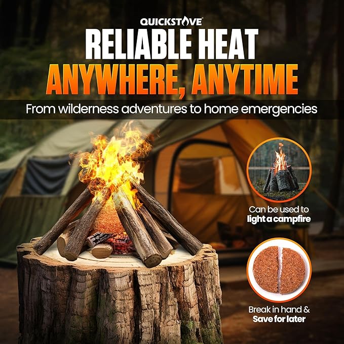 Portable Stove with 2 Fire Starters, Lightweight Stainless Steel Wood Burning Stove for Emergency Preparedness, Survival Supplies, Camping Gear & Outdoor Cooking
