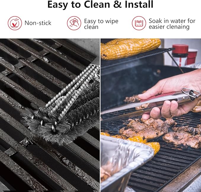 Cooking Grates Replacement Parts for Chargriller Gas Grill 2121,2123, 2222, 2828, 3001, 3030, 3725, 4000, 5050, 5252, 5650,9020,King Griller 3008, 5252,19 3/4" x 6 3/4" Each, 3 Pack
