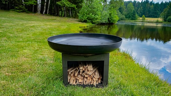 Fire Pit Bighorn 39" Outdoor Fire Bowl, Steel Firepit for Patio, Backyard & Garden (39" Bighorn)