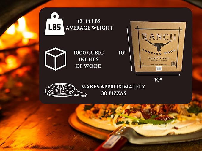 Pizza Oven Wood ~ 6 inch Mini Oak Logs, 1000 Cubic in., Wood for Pizza Oven, Such as Ooni, Gozney, Bertello, Solo Stove & More! Great for Grilling & Smoking, Naturally Cured, 12-14lbs, USA Harvested!