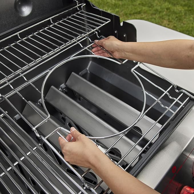 Weber Genesis S-335 Natural Gas Grill for Outdoor Cooking, 3 Burners and 1 Side Burner, Stainless Steel