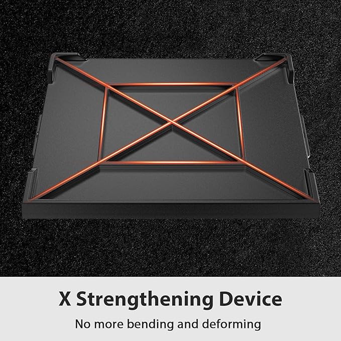 Utheer 17" x 13" Cast Iron Griddle for Gas Grill and Stove Top, Universal Flat Top Griddle with Pre-Seasoned Nonstick Coating, X-Shaped Reinforced Ridges, Perfect for Healthy Cooking, Parties, Camping