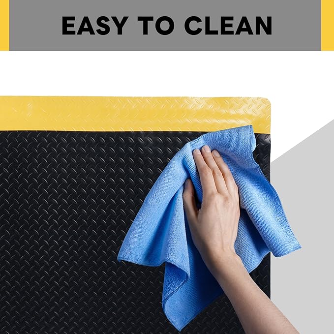 Nisorpa Anti Fatigue Mats Industrial 2' x 5' Ergonomic Standing Mat 15/16" Extra Thick Kitchen Mats for Standing Heavy Duty Commercial Diamond Plate - Safety Support for Leg & Back Pain