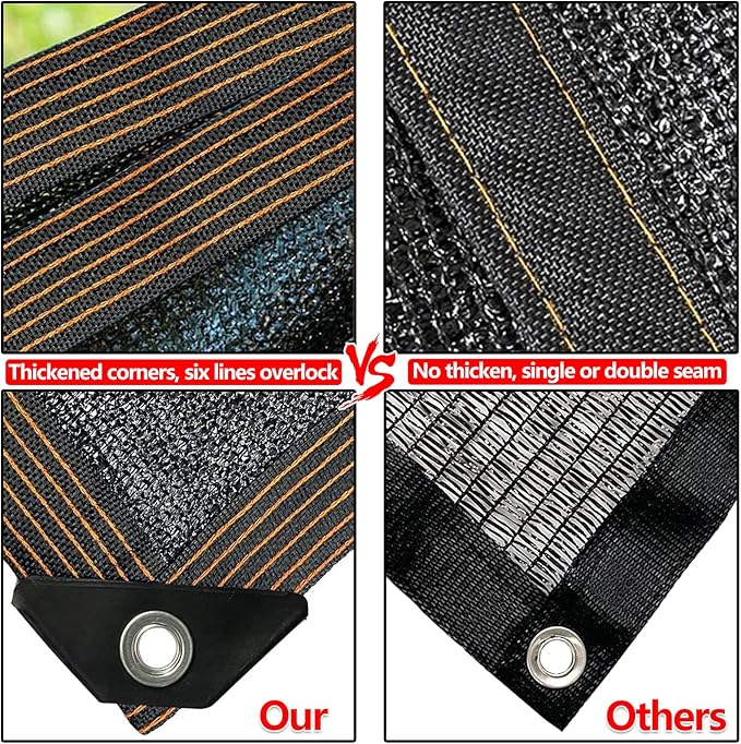 Shade Cloth 90% Sunblock Net for Garden Patio, Shade Sails -for Plants Greenhouse Outdoor Pergola Lawn Swimming Sun Protection Screen Cloths for Kennel Chicken Coop Easier to Hang Net Cover, 10x30 FT
