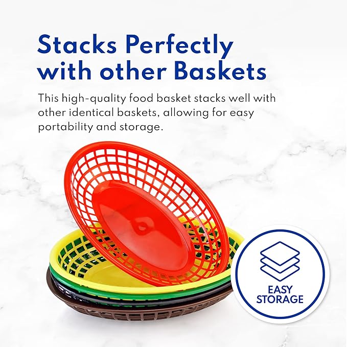 New Star Foodservice 44072 Fast Food Baskets, 10.5 x 7 Inch, Set of 36, Red