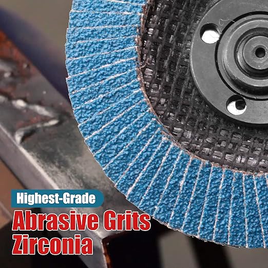 EZARC Flap Discs 60 Grit, 4 1/2 x 7/8-Inch Flap Sanding Disc, Type 29 Zirconia Grinding Wheel for Stainless Steel, Sheet Metal (50 Pack)