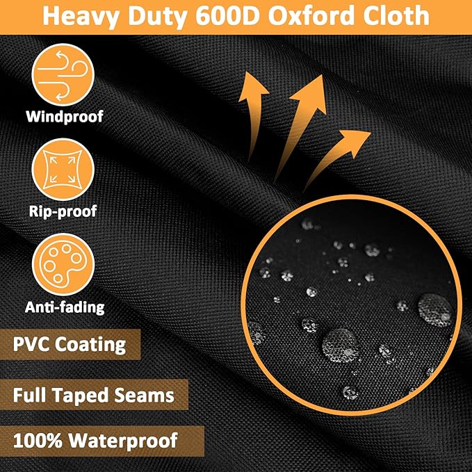 Griddle Cover for Blackstone 17 Inch Griddle with Hood, 600D Heavy Duty Cover for 17 Inch Tabletop Gas Griddle, Waterproof Grill Cover for Blackstone Accessories