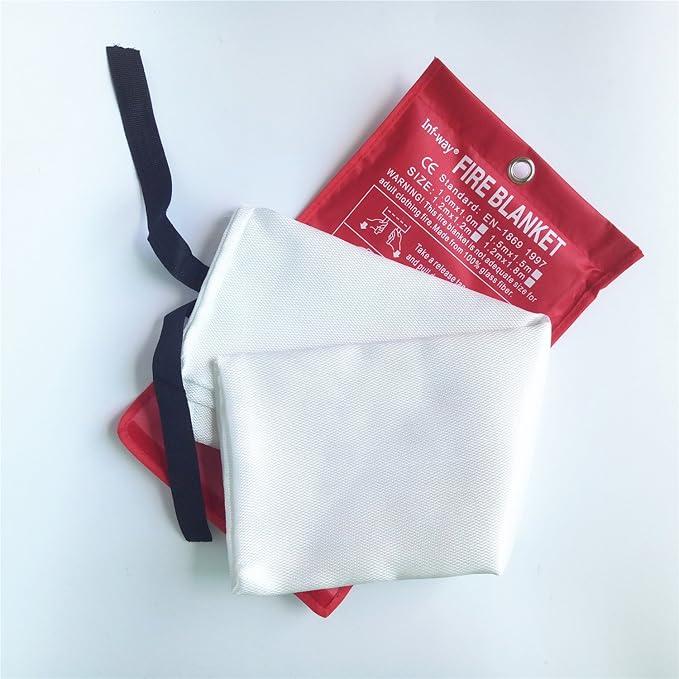Inf-way Emergency Fire Blanket for Home and Kitchen, 5 Size for Choice, 4 Pack Large Fire Blanket 3.9x3.9ft