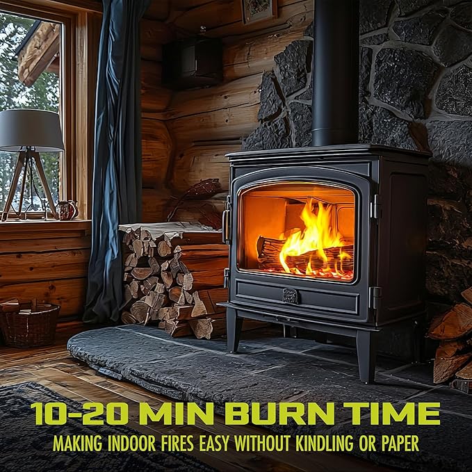Sun Joe 40-Pound Fatwood Fire Starter Sticks, All-Natural Pine Kindling for Fireplace, Wood Stove, Pit and Grill, Made for Indoor or Outdoor Use