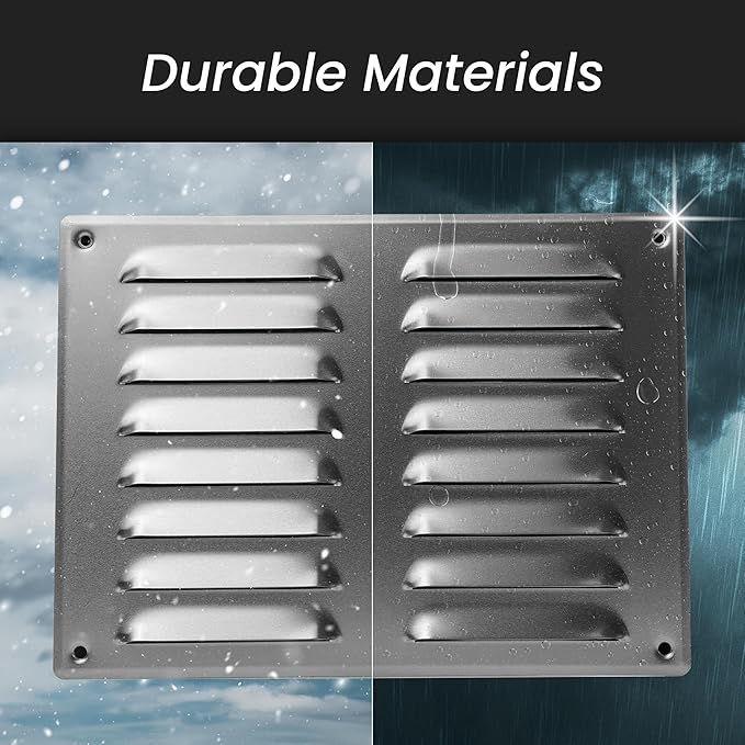 Repa Market 10" x 11" Inch Aluminum Vent Cover – Rustproof Wall and Ceiling Grille with Screen Mesh – Air Intake, Return Register – for HVAC Duct Openings – Indoor or Outdoor Ventilation Systems