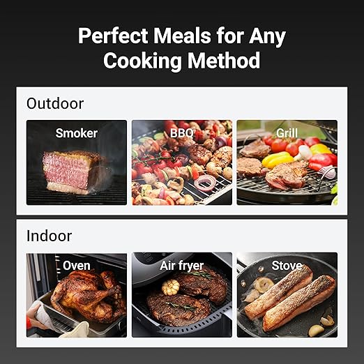 ThermoMaven Smart Bluetooth Wireless Meat Thermometer: Standalone Base, WiFi Unlimited Range, 6 Sensors with NIST Certified Accuracy, 4 Probes for Kitchen, BBQ, Grill, Oven, Smoker, Rotisserie