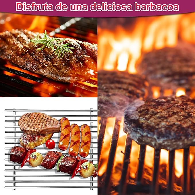 Grill Grate and Flavorizer Bars Heat Deflector Grill Parts for Weber Genesis 2 GS4 Grates 66089 66097, Weber Genesis II E-410, E-435, S-435, SE-410,for Weber 66041, 66033, 66796 Parts