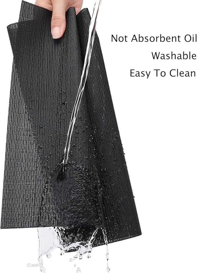 Myir JUN Table Runner, Vinyl Table Runner Indoor 55 Inch Long Arbitrarily Cropped Runner for Table Heatproof for Home Party (Black, 12 x 55 inch)