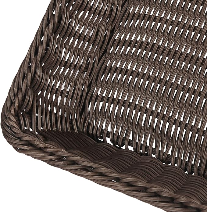 5 PCS 13.8x9.8 Inch Wicker Bread Basket, Woven Serving Basket, Tabletop Food Serving Basket for Restaurant, Bakery, Family Party, Hotel Serving, Fruits, Vegetables and Snacks, coffee