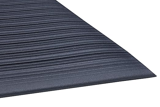 FANMATS 24046002GY Guardian Air Step Anti-Fatigue Floor Mat, Vinyl, Reduces Fatigue and Discomfort, 4" Width, 60"Length, Gray