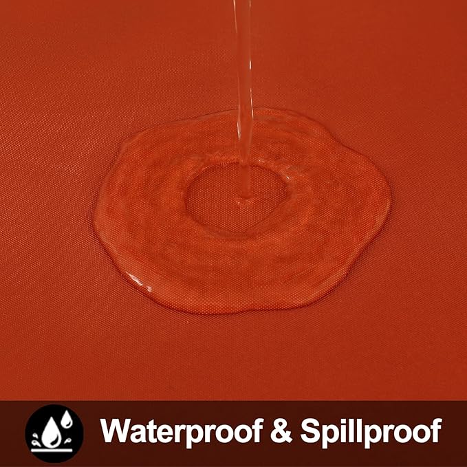 Smiry Rectangle Table Cloth 60x84 Inch, Waterproof Wipeable Vinyl Tablecloths Protector, Oil Spill Proof Plastic Table Cover for Dining, Picnic, Camping, Outdoor, Rust