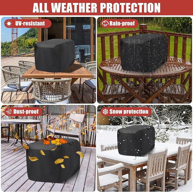 Pizza Oven Cover compatible with Cuisinart CPZ-120 Indoor Pizza Oven,Waterproof Pizza Oven Indoor Outdoor Covers - 19"L x 17.5"W x 11"H,Black