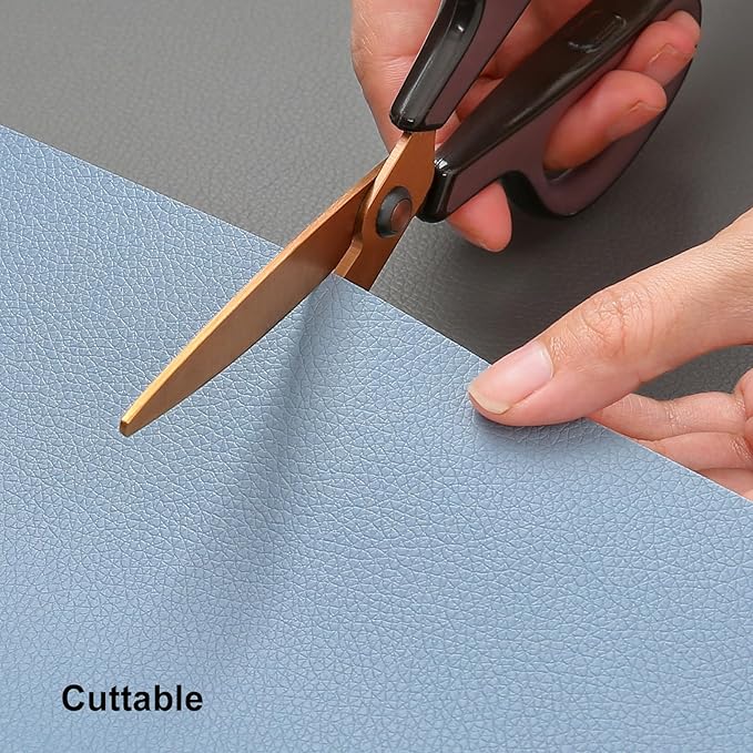 Myir JUN Table Runner Double Sided Vinyl Runner Table 94 Inch Long Runner for Table Washable Waterproof Non-Slip for Home Decorations Gray Sky Blue,12 x 94 inch