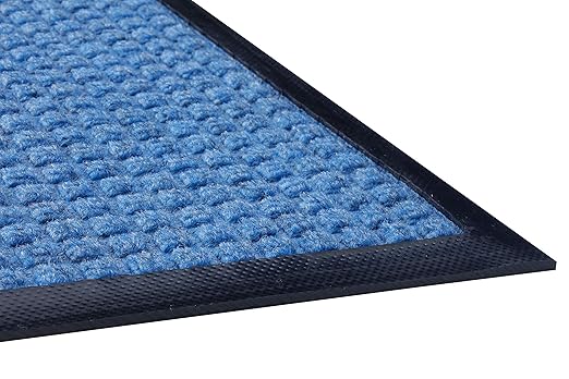 Guardian WaterGuard Indoor/Outdoor Wiper Scraper Floor Mat, Rubber/Nylon, 6'x12', Blue