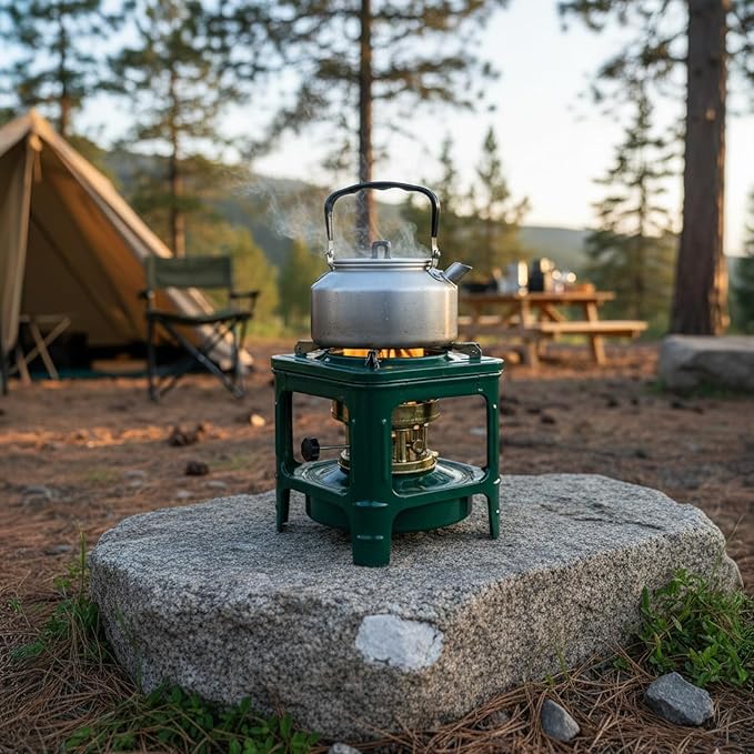Picnic Burner Furnace, Kerosene Stove, 8-Wick Portable Camping Stove, Outdoor Diesell Cooking Stove, Compact Outdoor Cookware for Backpacking Hiking Adventure Camping