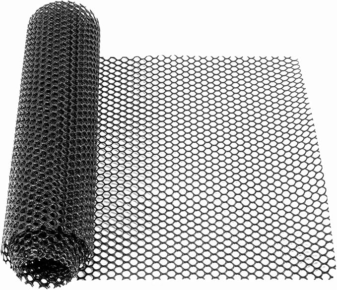 Plastic Wire Mesh Fence, Black Safety Fence Balcony Protection Net 39.3 Inch X 32.8FT Poultry Fence Roll for Garden Chicken Rabbit Construction Barrier(Size:1x20M - Mesh 1.8cm)