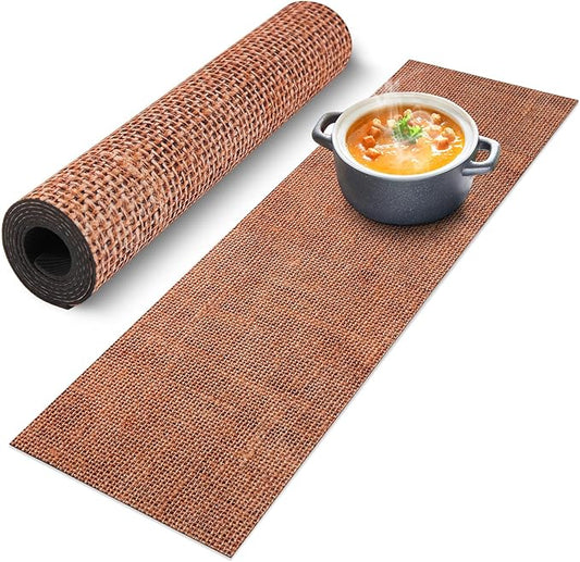Trivet Table Runner Hot Plates Mat 12 X 40 Inch Heat Resistant Table Protector Waterproof Decorative Farmhouse Kitchen Trivets Counter Heat Proof Placemats for Hot Dishes (Linen)