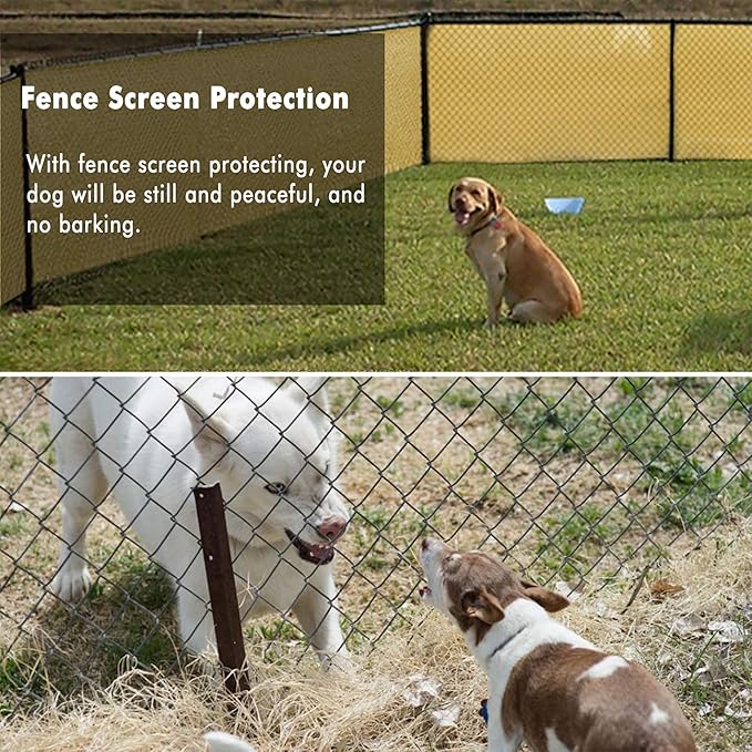 UPGRADE Privacy Fence Screen 5'x6' Sand Outdoor 90% Visibility Blockage 170 GSM Mesh Shade Cover Panels for Backyard,Balcony,Home Decoration with Zip Ties,Customized Avaliable