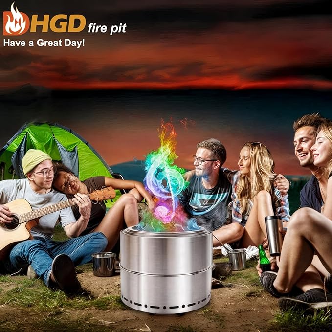 HGD (28 Pack) Magic Campfire Fire Color Changing Packets for Fire Pit - Actually 30pk Bonus 2 Free, Indoor/Outdoor Fireplace, Bonfire - Rainbow Magical Flame, Camping Accessory, Compatible with Wood