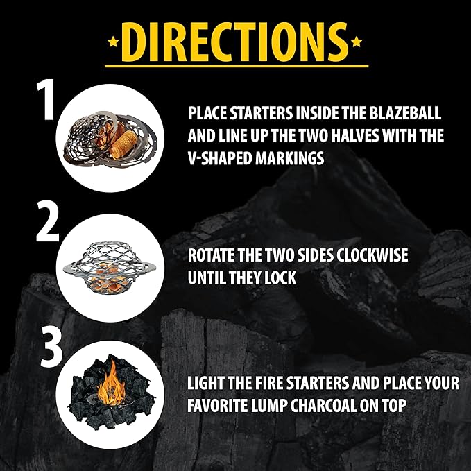 FOGO Super Premium Hardwood Lump Charcoal 17.6 Pound Bag, Fogostarters Natural Fire Starters and Blazaball Bundle