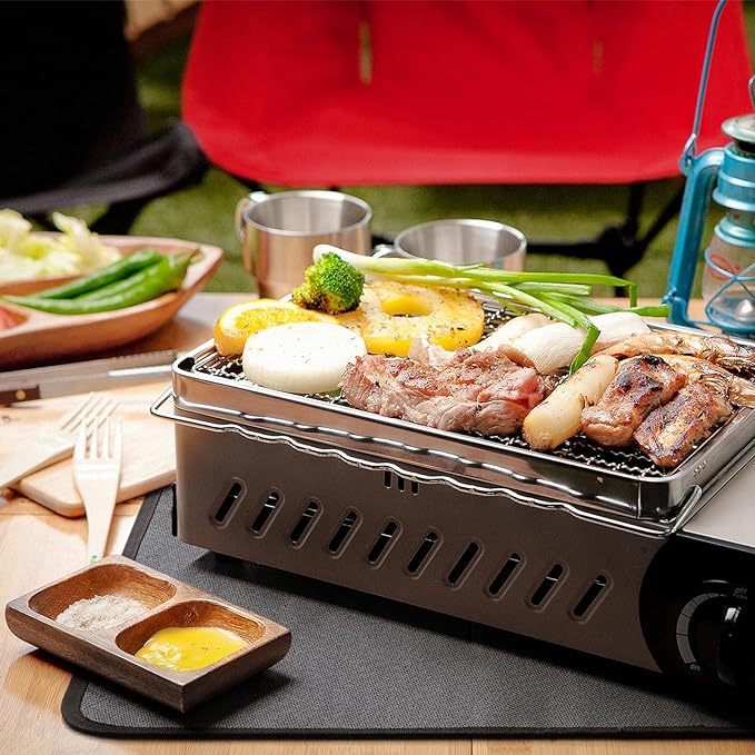 FLASLD Fireproof & Waterproof Under Blackstone Griddle BBQ Mat, Heat Resistant Grill Mats for Outdoor Grill to Protect Your Prep Table and Outdoor Grill Table (Black,24 x 36in)