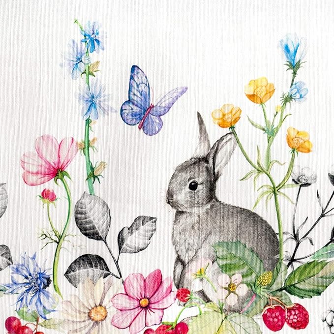 Maison d' Hermine Table Cloth Rectangle Table 100% Cotton 60 x 108 Inches Tablecloth Reusable Decorative for Dining Room, Farmhouse, Home, Party, Festive & Wedding Spring Summer - Printemps