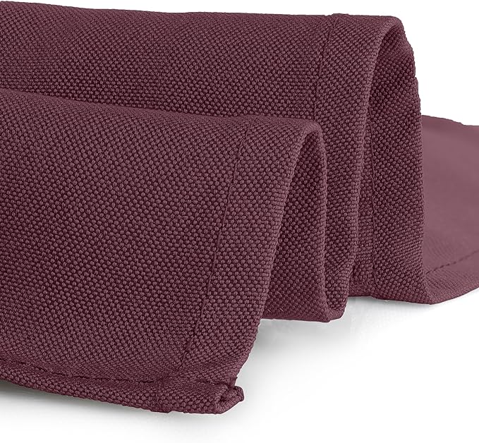 Gee Di Moda Rectangle Tablecloth - 90 x 156 Inch Burgundy Table Cloth for 8 Foot Tables with Floor-Length Drop - Heavy Duty Washable Fabric for Holiday Party, Dinner, Weddings & Baby Shower