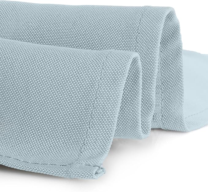 Gee Di Moda Rectangle Tablecloth - 90 x 132 Inch Baby Blue Table Cloth for 6 Foot Tables with Floor-Length Drop - Heavy Duty Washable Fabric for Holiday Party, Dinner, Weddings & Baby Shower