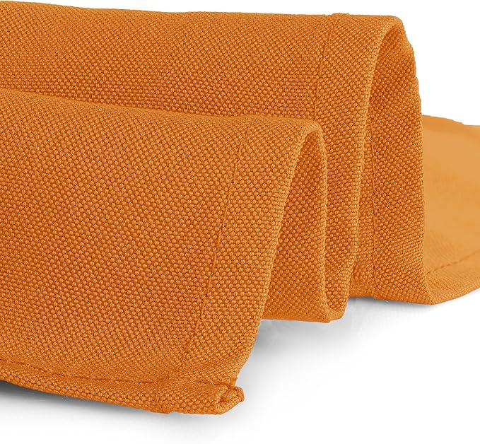 Gee Di Moda Rectangle Tablecloth - 90 x 156 Inch Orange Table Cloth for 8 Foot Tables with Floor-Length Drop - Heavy Duty Washable Fabric for Holiday Party, Dinner, Weddings & Baby Shower
