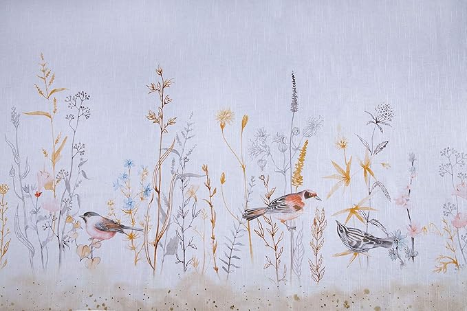 Maison d' Hermine Table Cloth Rectangle Table 100% Cotton 60 x 120 Inches Tablecloth Reusable for Dining Room, Farmhouse, Home, Party, Festive & Wedding Spring Summer - Meadow Florals - Beige
