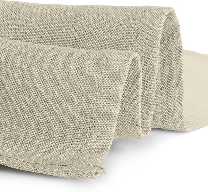 Gee Di Moda Rectangle Tablecloth - 60 x 84 Inch Ivory Table Cloth for 5 Foot Rectangle Tables - Heavy Duty Washable Fabric - for Holiday Party, Dinner, Weddings, Baby Shower & Events