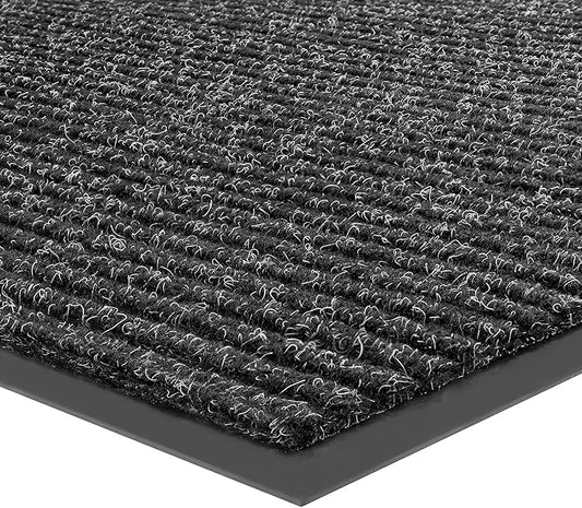 Front Door Mat, Heavy Duty Indoor Outdoor Doormat for Entryway, 72" x 48" Low Profile Outdoor Mats for Home Entrance, Stain and Fade Resistant Welcome Mat for High Traffic Area, Black