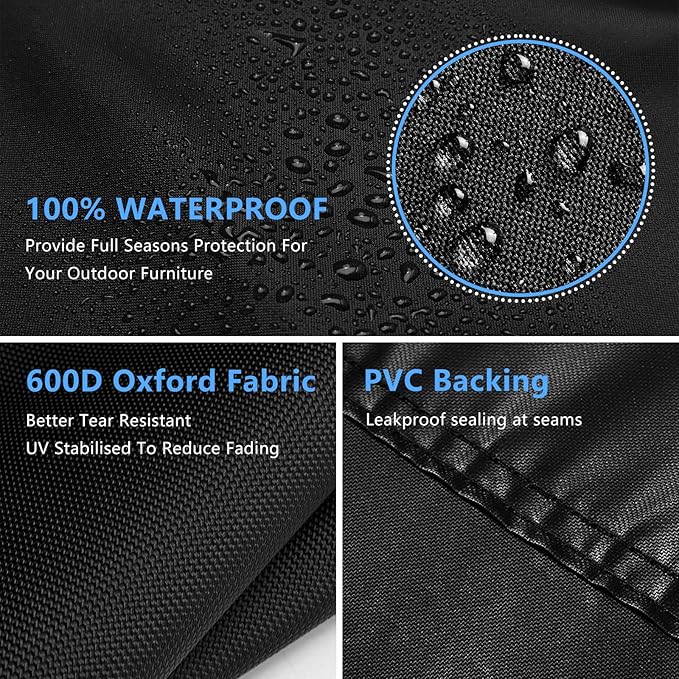Outdoor Bar Cart Cover for 48 Inch BBQ Food Prep Table, Kovshuiwe Heavy Duty 600D Oxford Fabric Outdoor Dining Cart/BBQ/Worktable Metal Movable Table Waterproof Cover