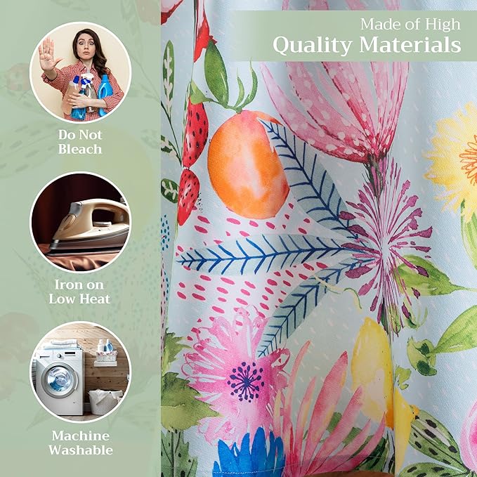 Maison d' Hermine Table Cloth Round Table 100% Cotton 63 Inches Tablecloth Reusable Decorative for Dining Room, Farmhouse, Home, Party, Festive & Wedding Spring Summer - Jardin D'Ete - Mint