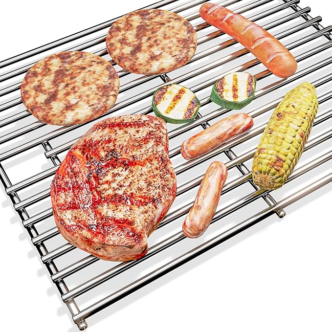 2Pack 17 Inches Stainless Steel Grill Grate for HomeDepot Nexgrill 4 Burner 720-0830H, 720-0830D, 720-0783E, 720-0783C, 5 Burner 720-0888, Heavy Duty Cooking Grill Grate Replacement