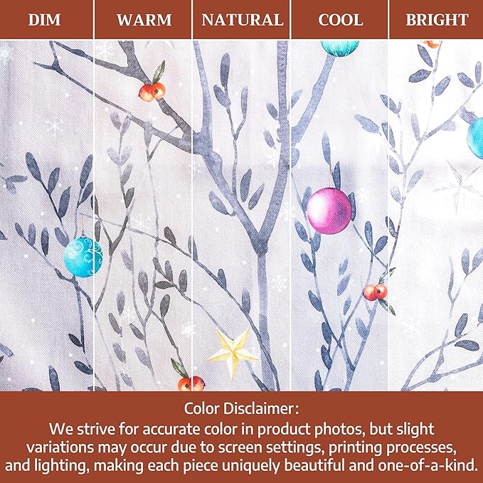 Maison d' Hermine Table Cloth Rectangle Table 100% Cotton 60 x 108 Inches Fall Tablecloth Reusable Everyday Use for Thanksgiving Christmas Decorations Dining Farmhouse Party (Fairy Christmas)