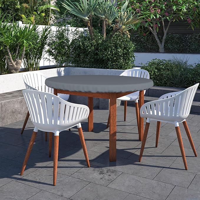 Covers & All Round Table Top Cover, 12 Oz Waterproof UV & Weather Resistant Patio Table Cover, Outdoor Table Cover for Patio Outdoor Furniture & Coffee Table (41" Dia x 4" H Inches, Gray)